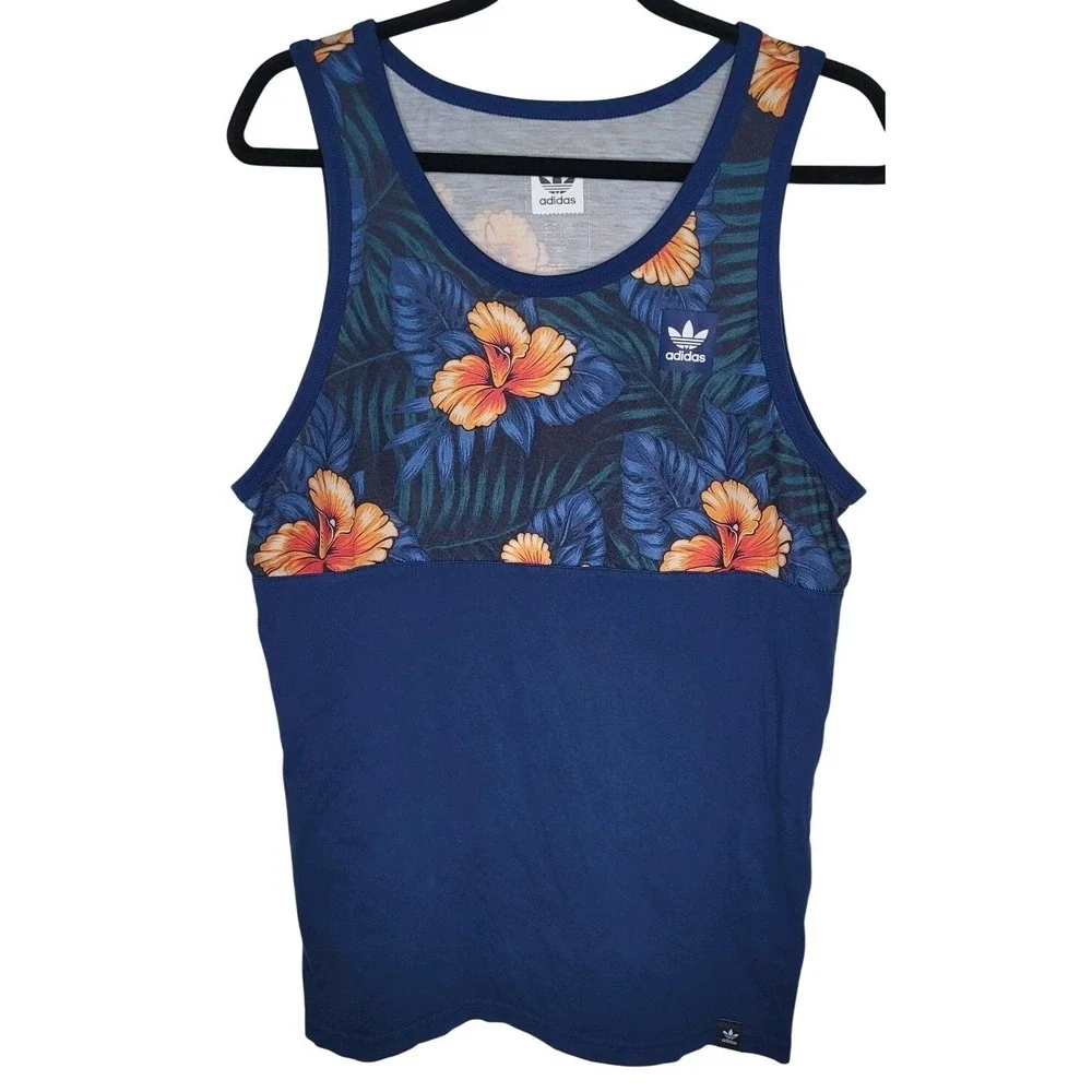 Adidas Originals Sweet Leaf Men's Size M Skateboarding Tank Tropical Floral